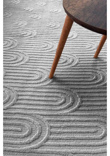 Perla Iskandinav Dokuma Bukleli Premium Gri Puffy Peluş Yolluk Koridor Halısı Salon Halısı modelleri