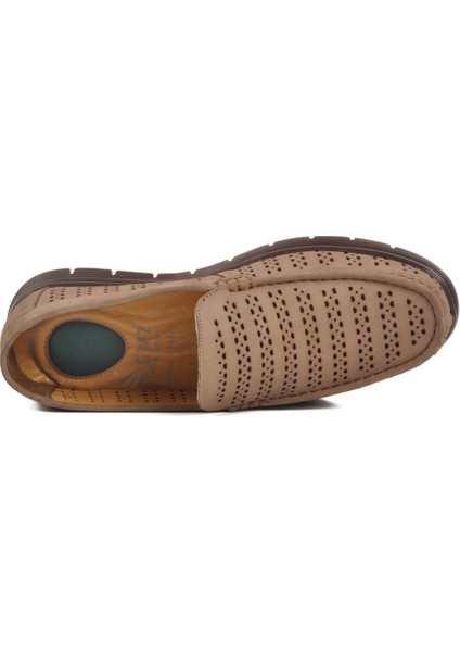 Kum Nubuk Hakiki Deri Jel Tabanlı Erkek Günlük Ayakkabı 005 M fırsatları