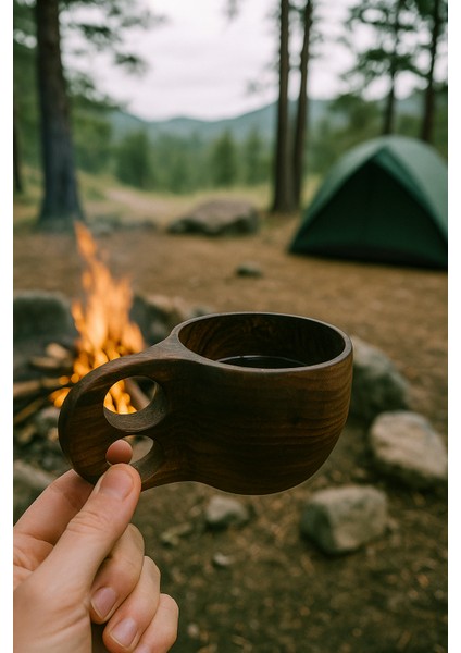 El Yapımı Ceviz Ağacı Kuksa Bardak – Model No: 23