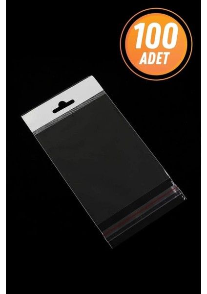 6X25CM Şeffaf Bantlı Yapışkanlı Opp Parlak Jelatin Poşet Bijuteri Aksesuar Paketleme Poşeti 100 Ad