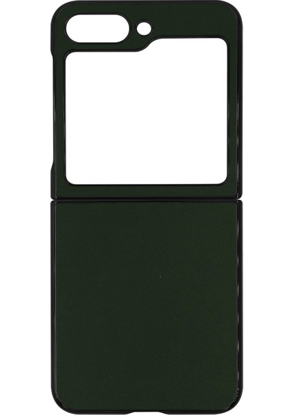 Samsung Z Flip 5 Suni Deri Parmak Izi Bırakmayan Içi Kadife Folding Earl Silikon Kılıf