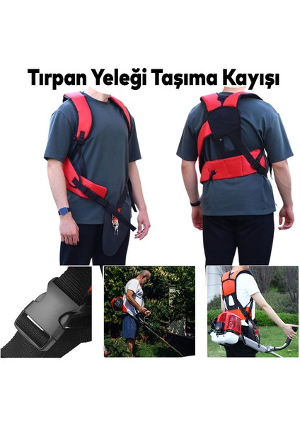 Sırt Tipi Askılı Omuz Destekli Motorlu Çim Biçme Tırpan Taşıma Askısı Kemeri Kayışı Yeleği Aparatı