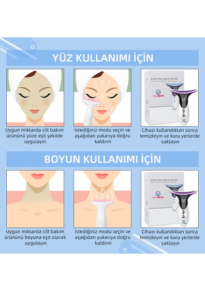 Yüz ve Boyun EMS Güzellik Cihazı – Gıdık Bölgesi Destekli, 4 Program, Şarjlı Masaj & Mikro Akım