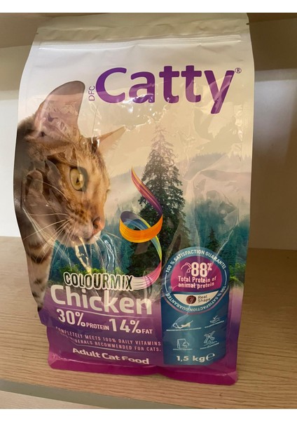 Colourmix Tavuklu Renkli Yetişkin Kedi Maması 1.5 kg