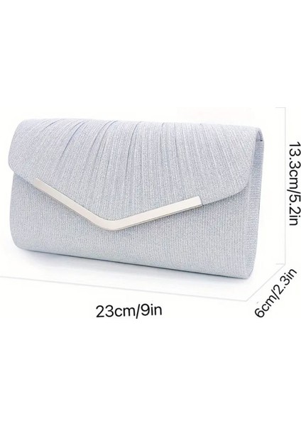 Kadınların Akşam Partisi Için Çıkarılabilir Omuz Askılı Parıldayan Pürüzsüz Kavisli Crossbody Çanta indirimleri