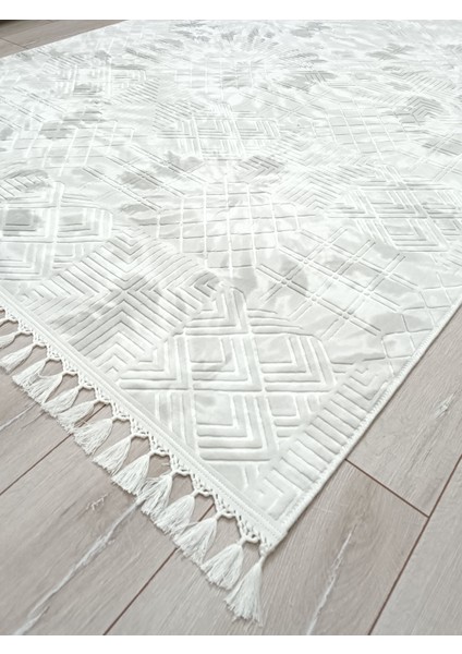 Püsküllü Kaymaz Taban Halı Koridor Mutfak Yolluk Makinede Yıkanabilir