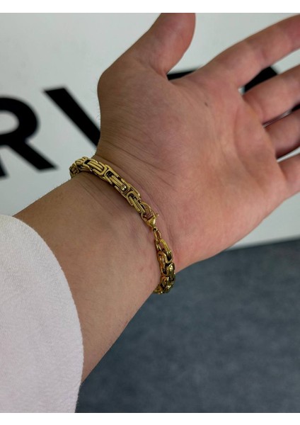 Gold Erkek Kalın Zincir Bileklik Kadın Paslanmaz Çelik Renk Atmaz Unısex Kararmaz Çelik Bileklik indirimleri