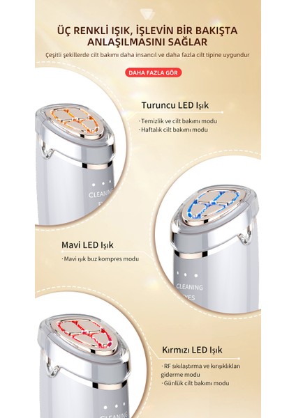 Akıllı Güzellik Robotu – 6 Mod, Sıcak/Soğuk Kompres, RF Cilt Bakım, Cilt Germe & Temizleme, Şarjlı fırsatları