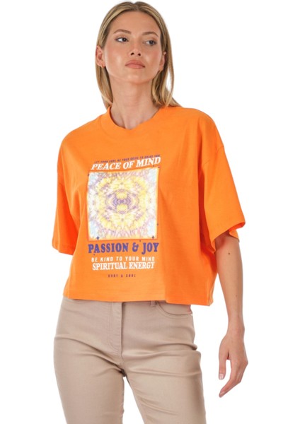 Lina Kadın Turuncu Tişört 15290576