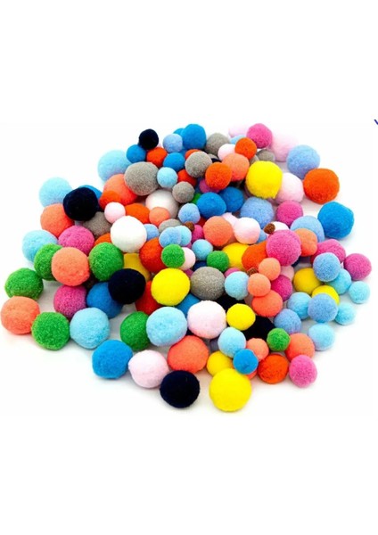 85 Adet 3 Boy Tgb Ponpon Set - 50 Adet 10MM + 25 Adet 20MM + 10 Adet 30MM