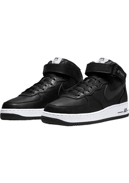 Air Force 1 '07 Mid x Stussy Siyah Sneaker DJ7840001 M-172 modelleri