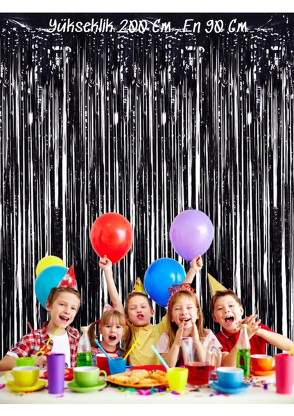 Metalize Dekor Perde Işıltılı Arka Fon Perde Doğum Günü Süsü