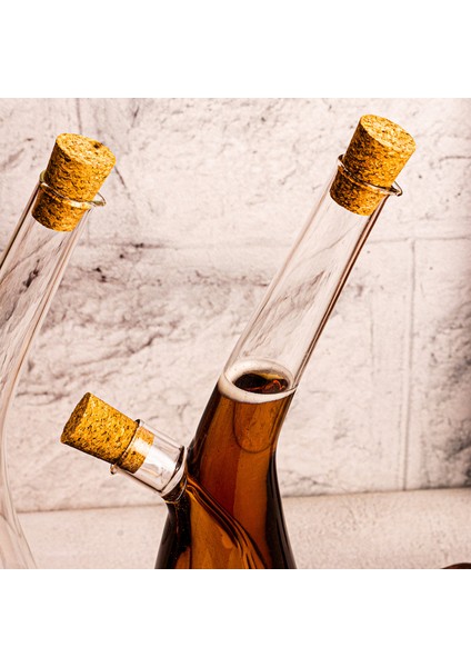 Zeyra - 2'li Dekoratif Borosilikat Cam Yağlık Sirkelik 380 ml fiyatları