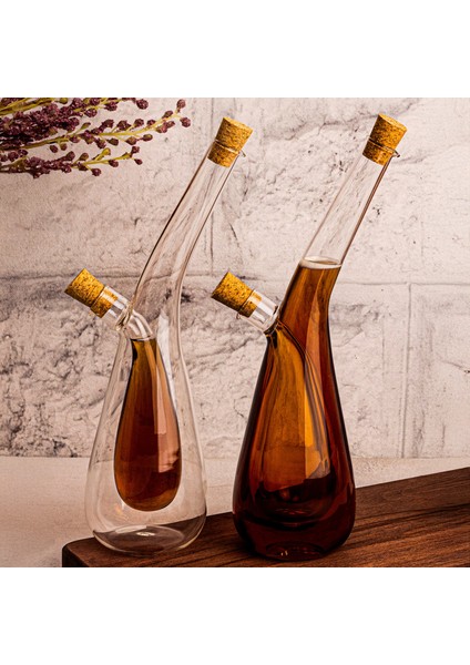 Zeyra - 2'li Dekoratif Borosilikat Cam Yağlık Sirkelik 380 ml modelleri