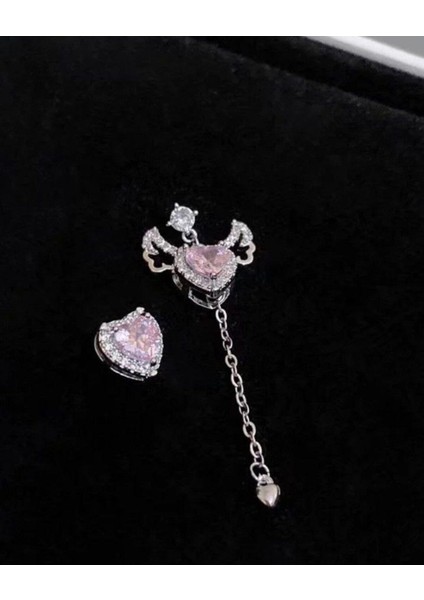 Pembe Kalp Şeklinde Zarif Küpe - Şıklığı ve Rahatlığı Bir Arada Sunar fiyatları