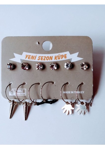 Şıklığınızı Tamamlayacak 6'lı Küpe Seti