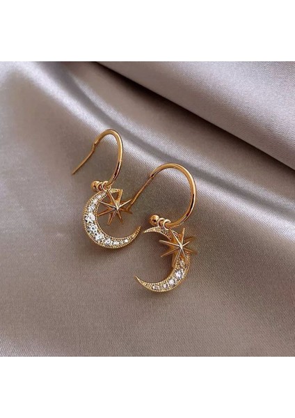 Şıklığınızı Tamamlayacak Yıldızlı Hilal Küpe fiyatları