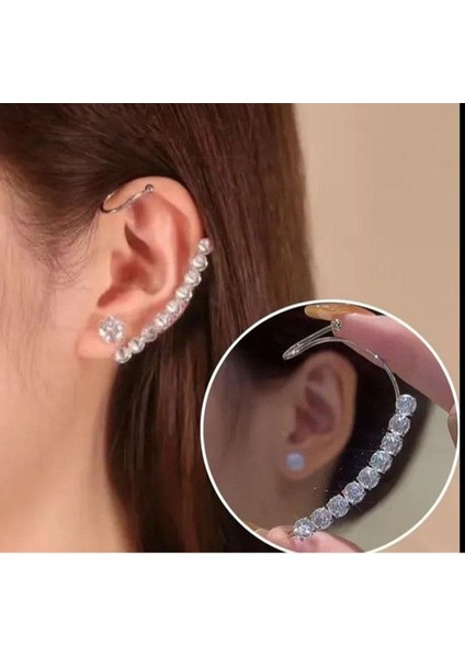 Şık ve Modern Taşlı Kıkırdak Küpe fiyatları