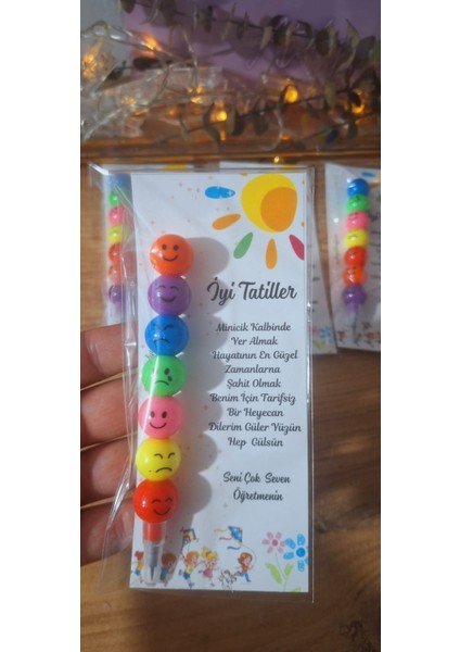 Sevgiliatolyemm Sevgiliatolyemm Mutluluk Getirmesi Dileğiyle Emojili Doğuran Kalem 5 Adet Karne Tatilhediyelikleri