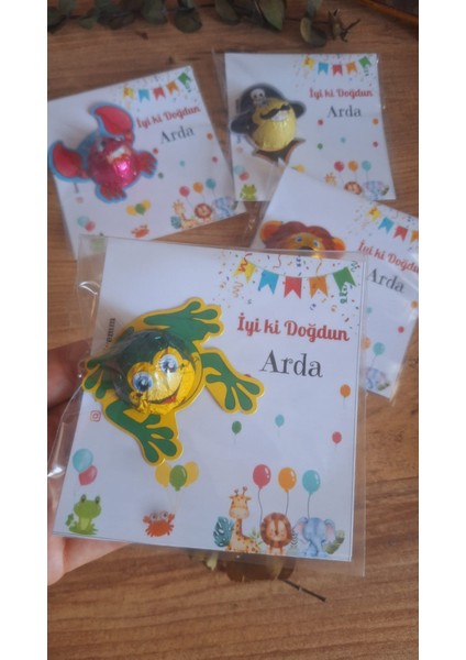 Sevgiliatolyemm Mutluluk Getirmesi Dileğiyle Kartlı Figürlü Çikolata 15 Adet Doğum Günü Hediyelikleri, Karne, Babyshower, Mevlit Tatil Hediyelikleri