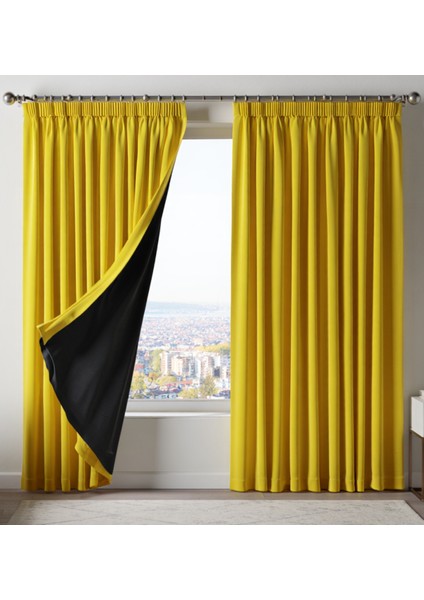 Dauble Blackout Karartma Perde Tek Kanat 1x2 Amerikan Pile Fon Perde