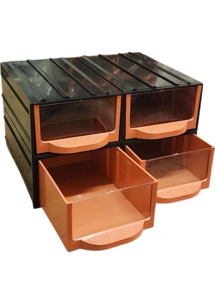 Plastik 4 Şeffaf Çekmeceli Kutu Küçük Organizer Çekmece Avadanlık fırsatları