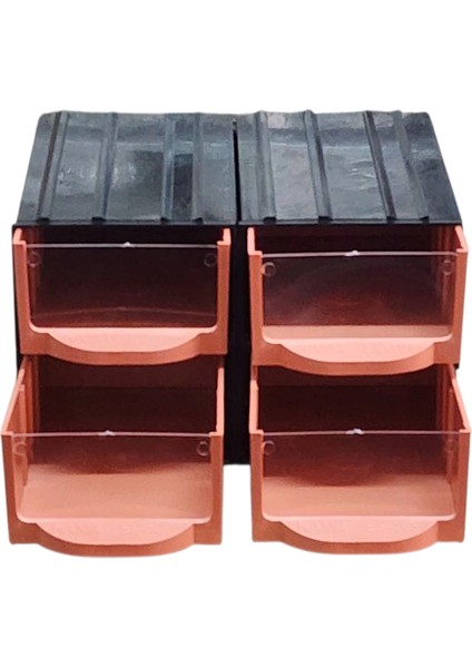 Plastik 4 Şeffaf Çekmeceli Kutu Küçük Organizer Çekmece Avadanlık indirimleri