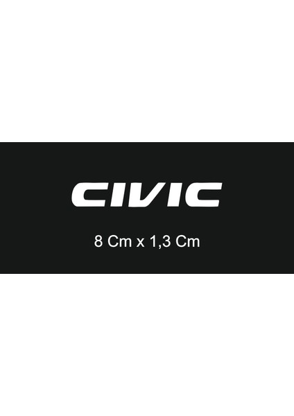 Honda Civic Sticker Folyo Etiket 2 Adet (Transfer Bantlı)