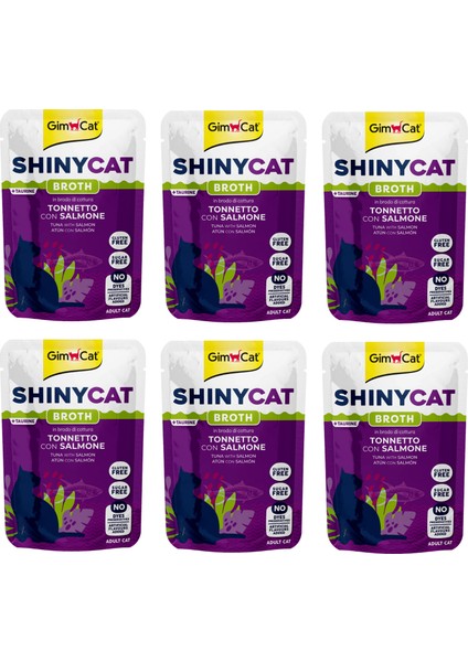 Shinycat Pouch Ton ve Somon Balıklı Kedi Yaş Mama 70 Gr. x 6 Adet