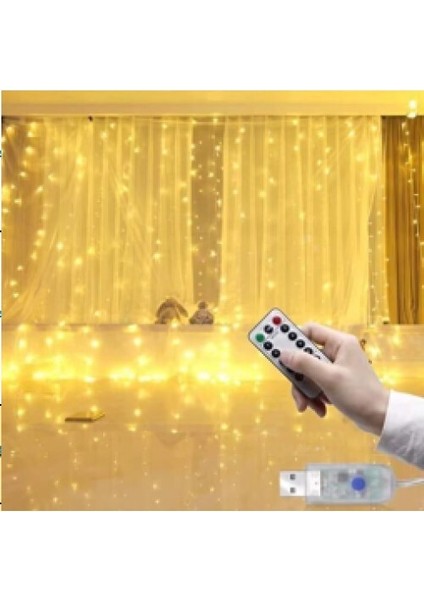 Peri Perde LED 3*3m 300 LED Gün Işığı