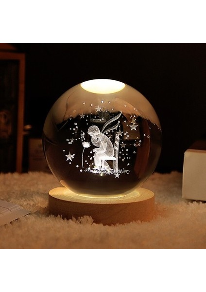 Ahşap Altlıklı Usb'li Gece Lambası