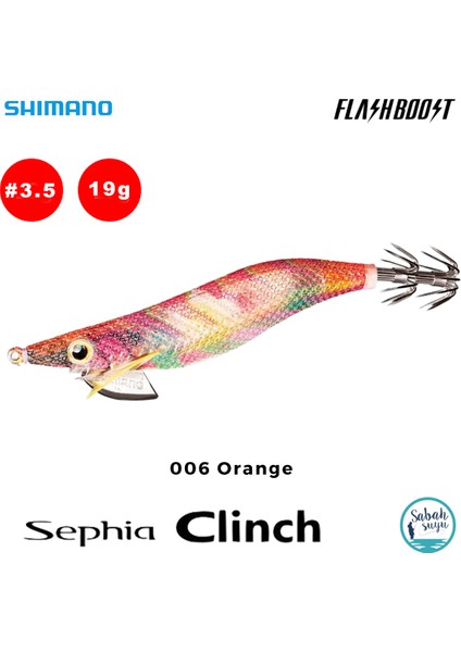 Sephia Clinch Flash Boost #3.5 19GR 006 Orange Kalamar Zokası