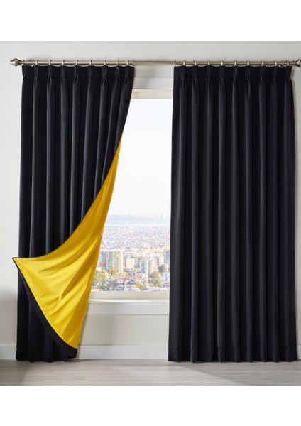 Dauble Blackout Karartma Perde Tek Kanat 1x2 Amerikan Pile Fon Perde