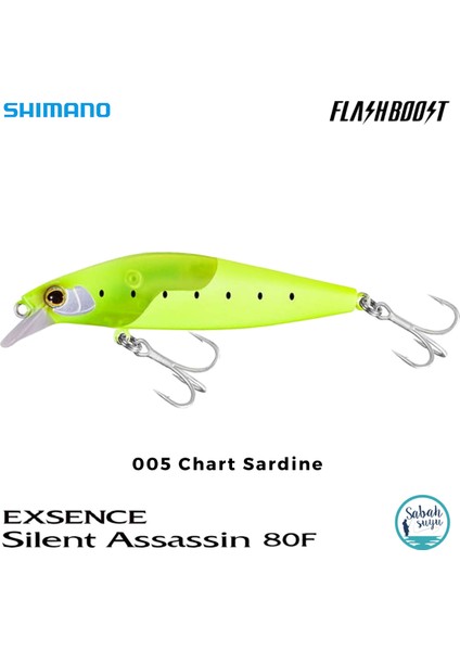 Silent Assassin Flash Boost 80f 8cm 10gr 005 Chart Sardine