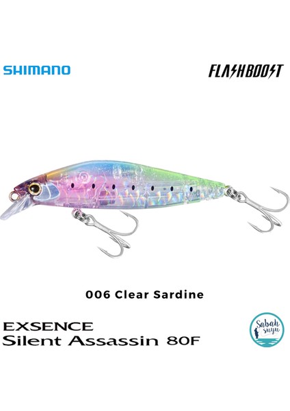 Silent Assassin Flash Boost 80F 8cm 10GR 006 Clear Sardine