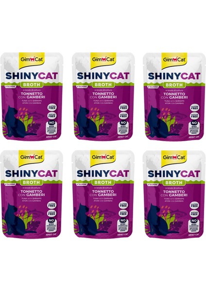 Shinycat Pouch Ton Balıklı ve Karidesli Kedi Yaş Mama 70 Gr. x 6 Adet