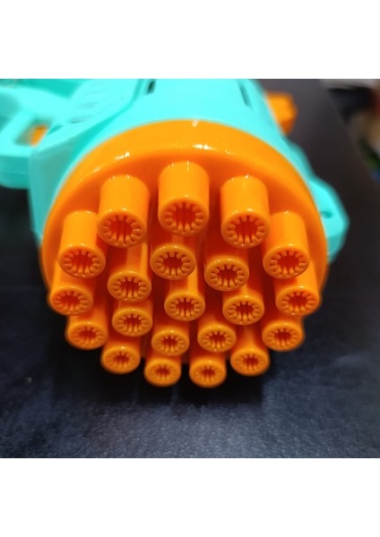 Pilli Mavi Köpük Tabancası Baloncuk Makinesi Xl Boy Şık Tasarım 21 Delikli ve Bol Köpük Eğlenceli Tabanca fırsatları