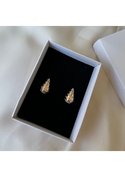 Rose Gold Şerit Taşlı Damla Küpe fiyatları