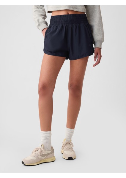 Kadın Lacivert Gapfit High Rise Running Şort