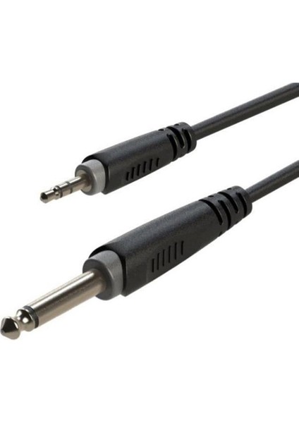 Rx K13501 3.5 mm Stereo Erkek / Mono Gitar Erkek 1 Metre Ara Kablo