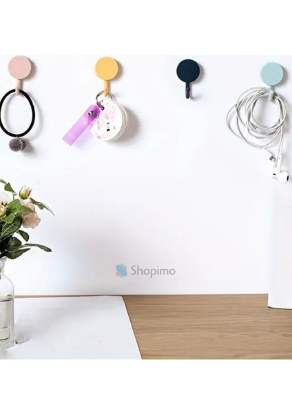 Renkli Yapışkanlı Askı Dekoratif Güçlü Yapışkanlı Duvar Askısı (8 Adet) fiyatları