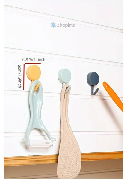 Renkli Yapışkanlı Askı Dekoratif Güçlü Yapışkanlı Duvar Askısı (8 Adet) modelleri