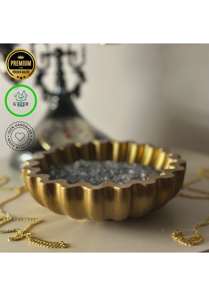 Kase - Saksı - Şekerlik Üçlü Metalik Set fiyatları