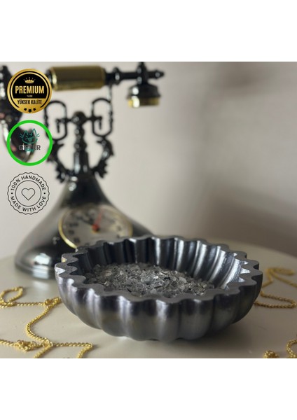 Kase - Saksı - Şekerlik Üçlü Metalik Set modelleri