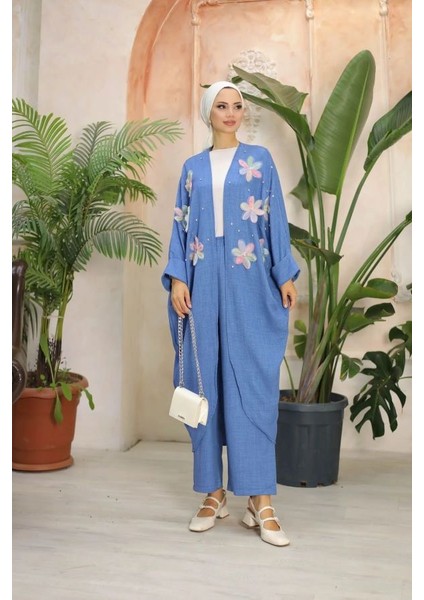 Çiçekli Ikili Kimono Takım modelleri