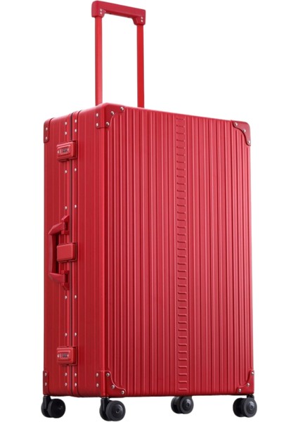 4 Tekerlekli Lüks Alüminyum Valiz,77 cm Yakut Bavul fiyatları