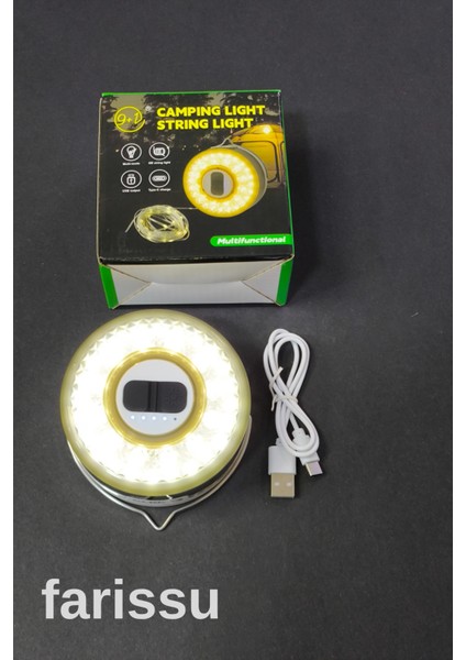 Güneş Enerjili Kamp Feneri ve 8 Metre 6 Modlu Renkli Peri LED Işık Seti | USB Şarjlı, Portatif ve Çok Fonksiyonlu indirimleri