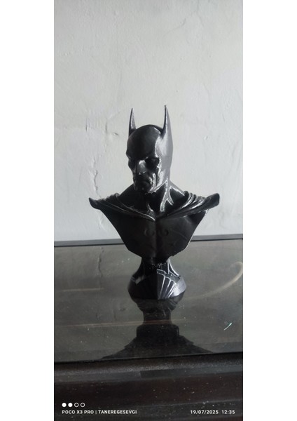 3D Baskı Batman Büstü - Koleksiyonluk Dekoratif Figür (Siyah - 18 Cm)