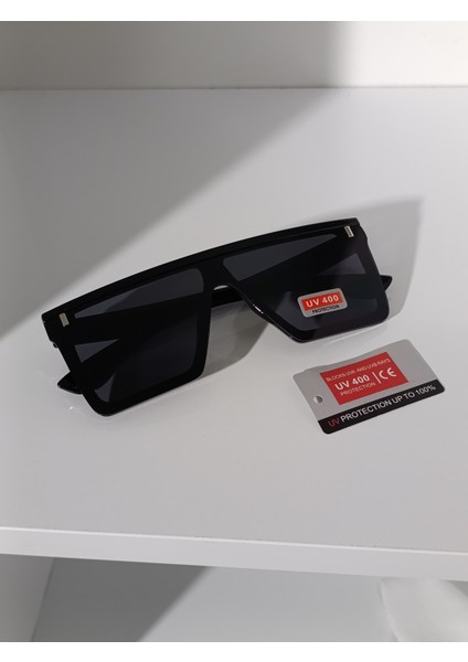 Kare Güneş Gözlüğü Siyah Unisex UV400 korumalı cam fiyatları