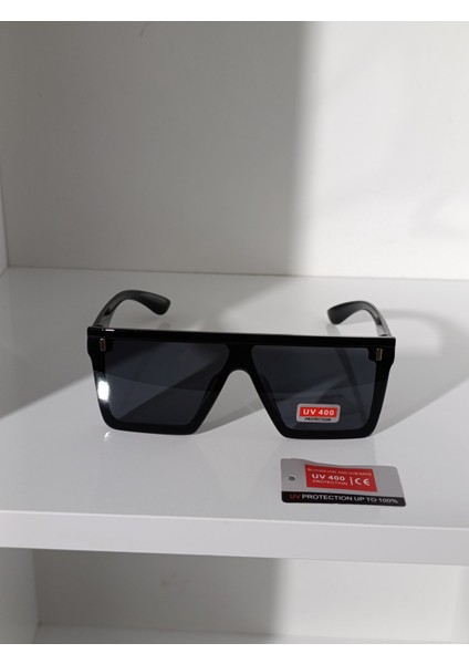 Kare Güneş Gözlüğü Siyah Unisex UV400 korumalı cam modelleri